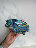Blue Green Clam Shell Dish
