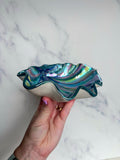 Blue Green Clam Shell Dish