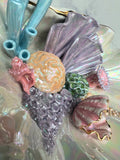 Clam Shell Bowl Coral Reef Pearl Sculpture