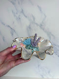 Sea Turtle Clam Shell Bowl - Coral Reef Sculpture