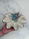Sea Turtle Clam Shell Bowl - Coral Reef Sculpture