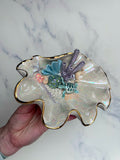 Sea Turtle Clam Shell Bowl - Coral Reef Sculpture