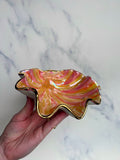 Flame Orange Clam Shell Bowl