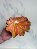 Flame Orange Clam Shell Bowl