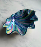 Blue Green Clam Shell Dish