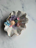 Clam Shell Bowl Coral Reef Pearl Sculpture