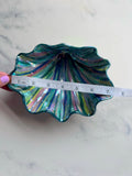 Blue Green Clam Shell Dish