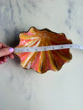 Flame Orange Clam Shell Bowl