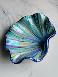 Blue Purple Clam Shell Bowl