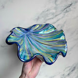 Blue Purple Clam Shell Bowl