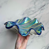 Blue Purple Clam Shell Bowl