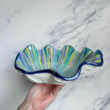 Blue Purple Clam Shell Bowl