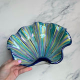 Blue Purple Clam Shell Bowl