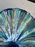 Blue Purple Clam Shell Bowl