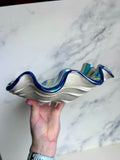 Blue Purple Clam Shell Bowl