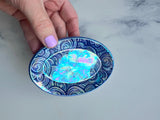 Lil Oval Cloud Dish Iridescent Ring Tray