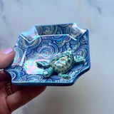 Sea Turtle Dish - Cloud Iridescent Ring Jewelry Tray - Square
