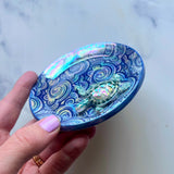 Sea Turtle Dish - Cloud Iridescent Ring Jewelry Tray - Round A