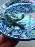 Sea Turtle Dish - Cloud Iridescent Ring Jewelry Tray - Round B