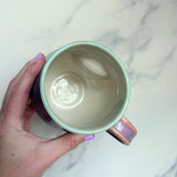 Pearl Clam Mug, Iridescent Porcelain Pottery Mug