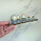 3 Dish Cloud Jewelry Wall Hanging Necklace Display with Ring Dishes