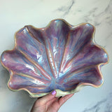 IMPERFECT Large Pink Clam Shell Bowl