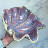 IMPERFECT Large Pink Clam Shell Bowl