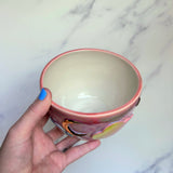 Pink Iridescent Rainbow Cloud Planter Pot with Gold Moon/Stars