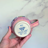 Pink Iridescent Rainbow Cloud Mug with Gold Moon/Stars