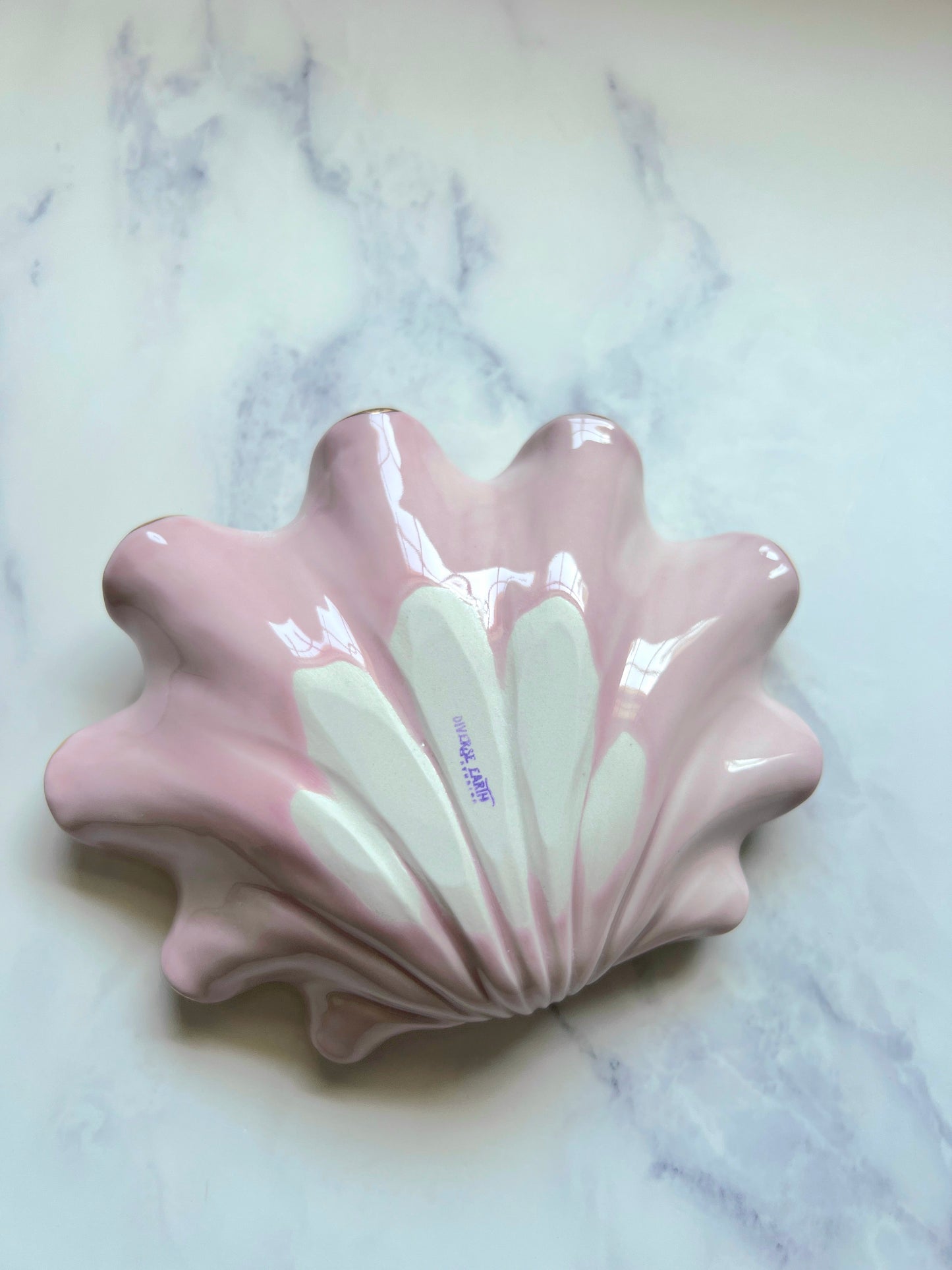 Snake Goddess Shell Bowl with Butterflies