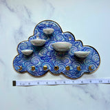 5 Dish Cloud Jewelry Wall Hanging Necklace Display READY TO SHIP B