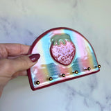 Rainbow Strawberry Jewelry Wall Hanging Necklace Display