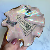 Snake Goddess Shell Bowl with Butterflies