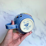 Iridescent Rainbow Cloud Mug with Gold Moon/Stars Blue