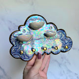 3 Dish Cloud Jewelry Wall Hanging Necklace Display READY TO SHIP D