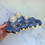 3 Dish Cloud Jewelry Wall Hanging Necklace Display READY TO SHIP D