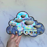 5 Dish Cloud Jewelry Wall Hanging Necklace Display READY TO SHIP B
