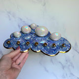 5 Dish Cloud Jewelry Wall Hanging Necklace Display READY TO SHIP B