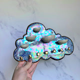 5 Dish Cloud Jewelry Wall Hanging Necklace Display READY TO SHIP B