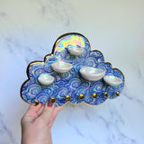 5 Dish Cloud Jewelry Wall Hanging Necklace Display READY TO SHIP B