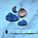Shell and Clouds Magnet Set A - 4pc