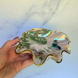 Humming Bird Shell Jewelry Wall Hanging Montera Leaves Necklace Display