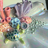 Sea Turtle Shell Jewelry Wall Hanging Coral Reef Necklace Display A