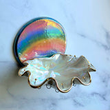 Rainbow Shell Jewelry Wall Hanging Round Necklace Display A