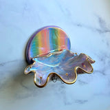 Rainbow Shell Jewelry Wall Hanging Round Necklace Display