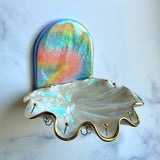 Rainbow Arch Shell Jewelry Wall Hanging Necklace Display