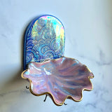 Pink Shell Jewelry Wall Hanging Cloud Arch Necklace Display