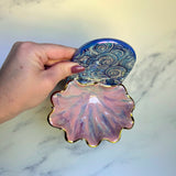 Pink Shell Jewelry Wall Hanging Cloud Arch Necklace Display