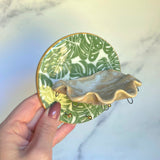 Mini Shell Jewelry Wall Hanging Monstera Leaf Necklace Display
