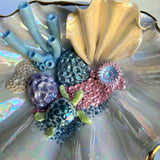 Sea Turtle Shell Jewelry Wall Hanging Coral Reef Necklace Display C